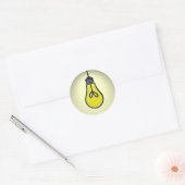 Lightbulb Idee Design Ronde Sticker (Envelop)