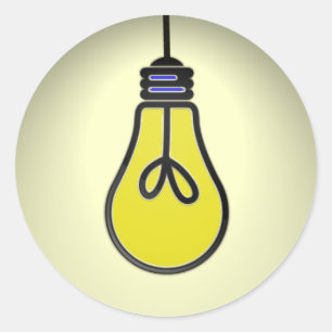 Lightbulb Idee-ontwerp Ronde Sticker