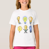 Lightbulb Karakters Meisjes T-shirt (Voorkant)