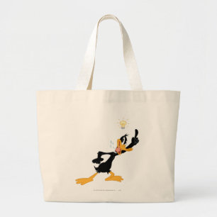 Lightbulb over DAFFY DUCK™'s Head Grote Tote Bag