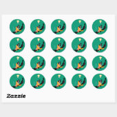 Lightbulb over DAFFY DUCK™'s Head Ronde Sticker (Vel)