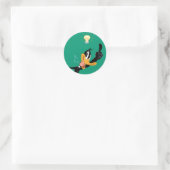 Lightbulb over DAFFY DUCK™'s Head Ronde Sticker (Tas)