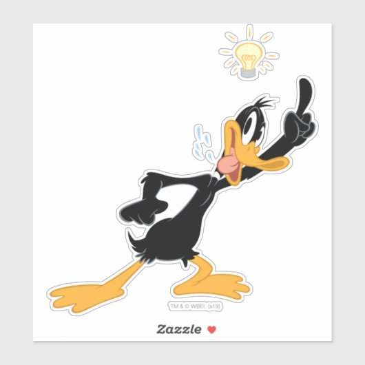Lightbulb over DAFFY DUCK™'s Head Sticker (Vel)