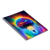 Lightbulb Rainbow Brain Notitieboek (Rechterzijde)