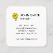 Lightbulbidee Vierkante Visitekaartje (Achterkant)