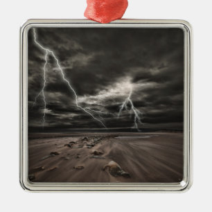 Lightening Strike-Ornament Metalen Ornament