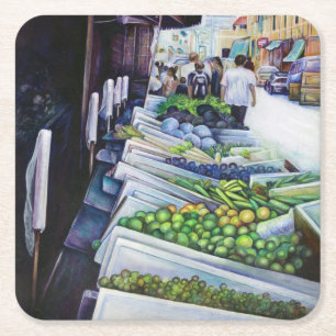 Lighter Side of Lavender Street, Singapore Vierkante Kartonnen Onderzetter