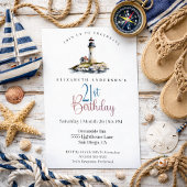 Lighthouse 21st Birthday Kaart