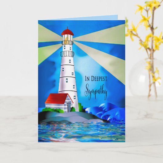 Lighthouse Baken van Licht Sympathie Christelijk Kaart (Gele Bloem)