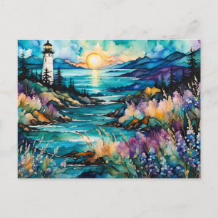 Lighthouse Bay Mountain Wildflower Garden Briefkaart