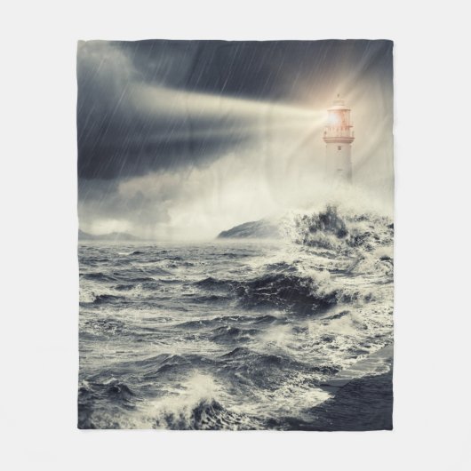 Lighthouse Beacon Fleece Deken (Voorkant)