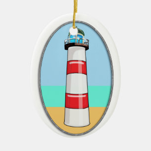 Lighthouse Beacon Keramisch Ornament