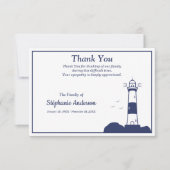 Lighthouse begrafenis dank u nota Kaart (Voorkant)
