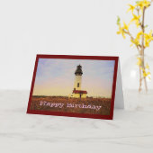 Lighthouse Birthday Kaart (Gele Bloem)
