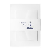 Lighthouse bruiloft uitnodiging buik band uitnodigingen wikkel (Voorkant Voorbeeld)