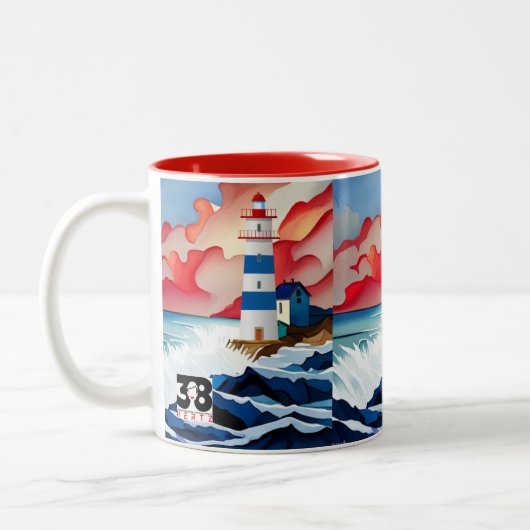 Lighthouse Collectie Tweekleurige Koffiemok (Links)