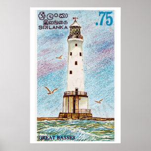 Lighthouse décoration murale Sri Lanka timbre-post
