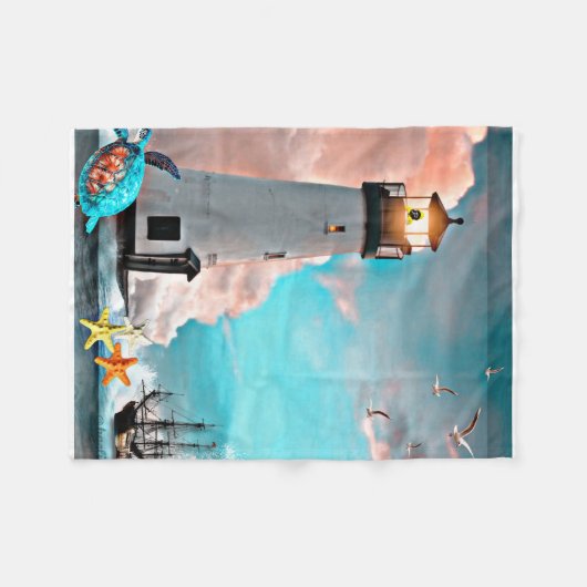 lighthouse fleece deken (Voorkant (Horizontaal))