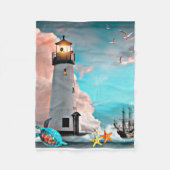 lighthouse fleece deken (Voorkant)