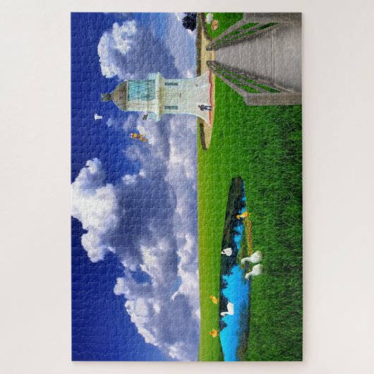 Lighthouse Island Puzzle Legpuzzel (Verticaal)