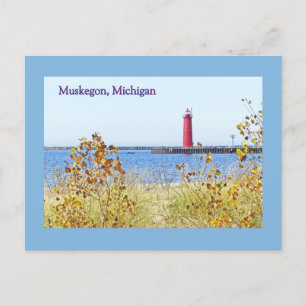 LIGHTHOUSE, MUSKEGON, carte postale MICHIGAN