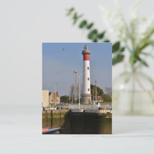 Lighthouse of Ouistreham in Frankrijk Briefkaart (Staand voorkant)