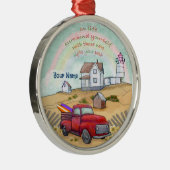 Lighthouse Pad Metalen Ornament (Rechts)