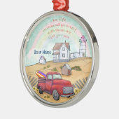 Lighthouse Pad Metalen Ornament (Links)