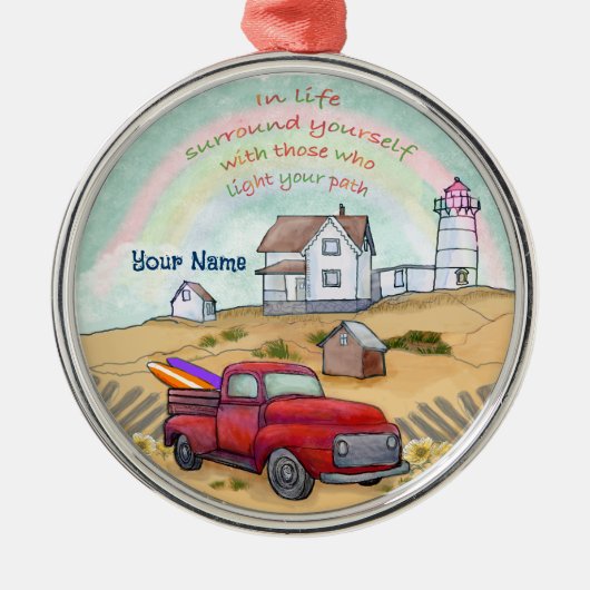 Lighthouse Pad Metalen Ornament (Voorkant)