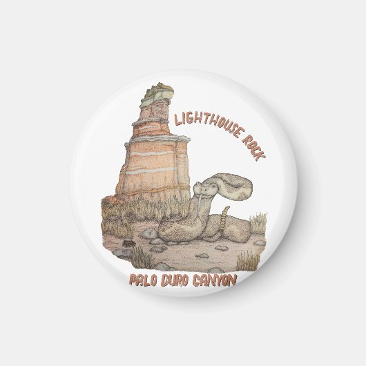 Lighthouse Rock Ratelslang Magneet (Voorkant)