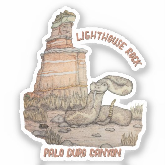 Lighthouse Rock Ratelslang Sticker (Voorkant)