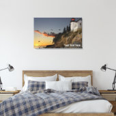 Lighthouse-scène met roze wolkencanvas afdrukken (Insitu (Slaapkamer))