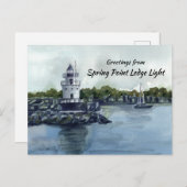 Lighthouse Spring Point Ledge Maine Ocean Briefkaart (Voorkant / Achterkant)