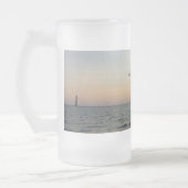 Lighthouse Sunrise Frosted Mok (Links)