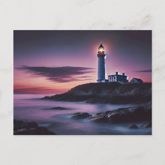 Lighthouse Twilight Briefkaart (Voorkant)