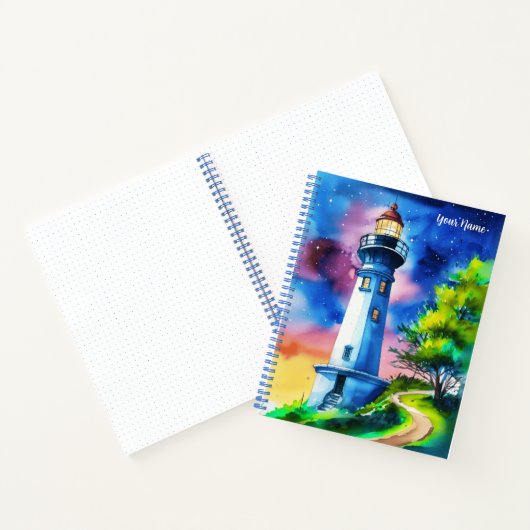 Lighthouse Under a Starry Sky Journal (Intérieur)