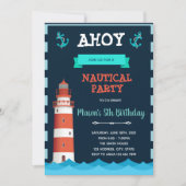 Lighthouse verjaardagsfeestje uitnodiging (Voorkant)