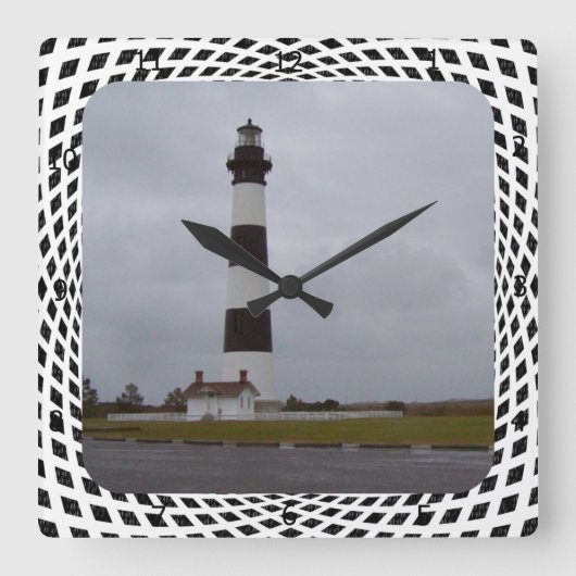 LIGHTHOUSE VIERKANTE KLOK (Voorkant)