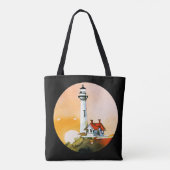 Lighthouse Vignette Canvas tas (Achterkant)