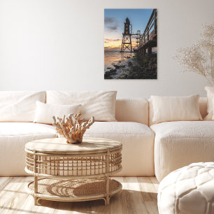 Lighthouses Eversand-Oberfeue Germany Canvas Afdruk