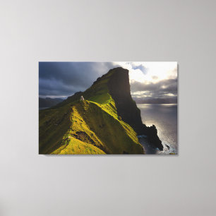 Lighthouses Faroe Islands Denmark Canvas Afdruk