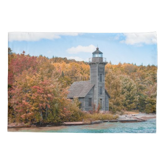 Lighthouses | Groot eiland East Channel Light Kussensloop (Achterkant)