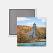 Lighthouses | Groot eiland East Channel Light Magneet (Voorkant / Achterkant)