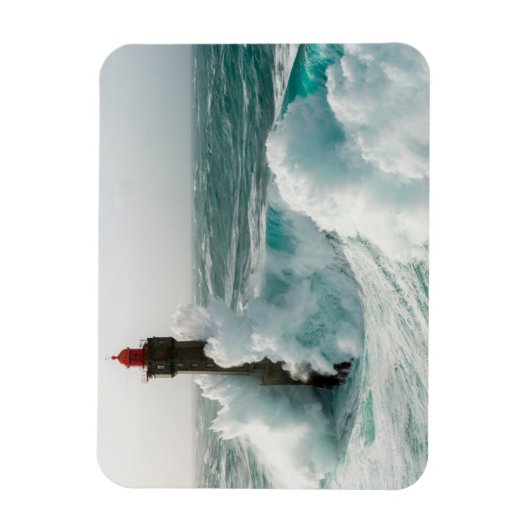 Lighthouses Jument Lighthouse Ouessant Frankrijk Magneet (Verticaal)