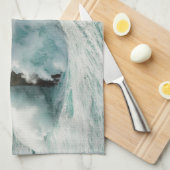 Lighthouses Jument Lighthouse Ouessant Frankrijk Theedoek (Quarter Fold)