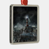 Lighthouses Lighthouse in the Storm Metalen Ornament (Rechts)