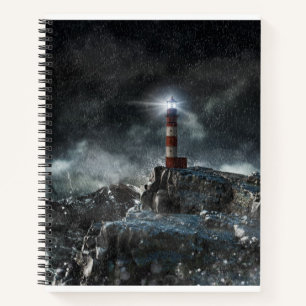 Lighthouses Lighthouse in the Storm Notitieboek