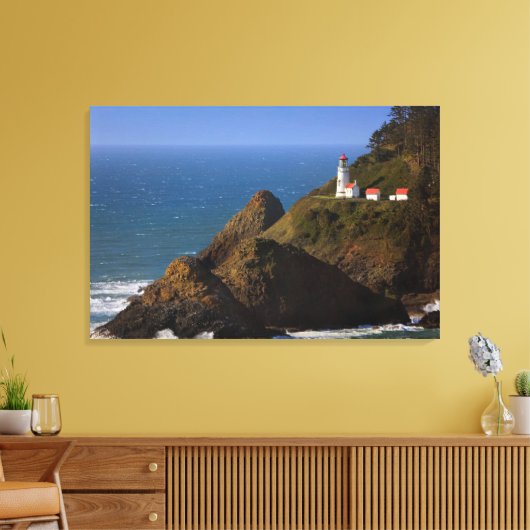 Lighthouses Oregon Coast Lighthouse Canvas Afdruk (Insitu (Woonkamer))