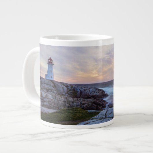 Lighthouses Peggy's Cove Lighthouse Nova Scotia Extra Grote Beker (Voorkant links)