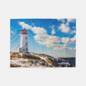 Lighthouses Peggy's Cove Nova Scotia Fleece Deken (Voorkant (Horizontaal))